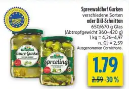 diska Spreewaldhof Gurken oder Dill-Schnitten Angebot