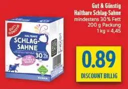 diska Gut & Günstig Haltbare Schlag-Sahne Angebot