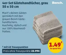 PENNY Bench 4er-Set Gästehandtücher, grau Angebot