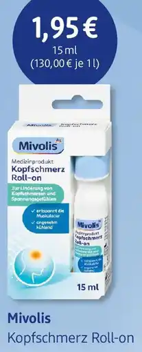 dm drogerie Mivolis Kopfschmerz Roll-on Angebot