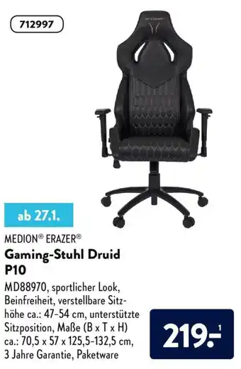 Aldi Nord Medion Erazer Gaming Stuhl Druid P10 Angebot