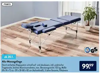 Aldi Nord Alu Massageliege Angebot