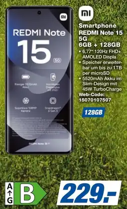 expert Techno Land Smartphone REDMI Note 15 5G Angebot
