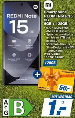 expert Techno Land Smartphone REDMI Note 15 5G Angebot