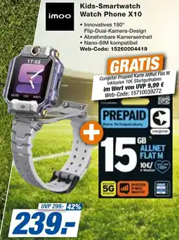 expert Techno Land imoo Kids-Smartwatch Watch Phone X10 Angebot