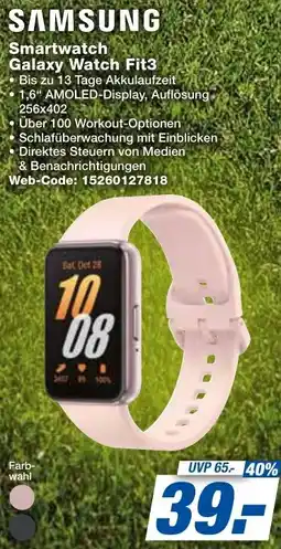 expert Techno Land SAMSUNG Smartwatch Galaxy Watch Fit3 Angebot