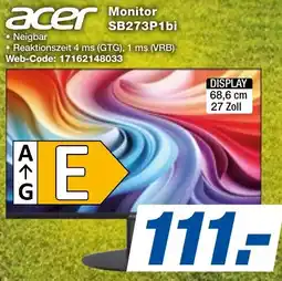 expert Techno Land acer Monitor SB273P1bi Angebot