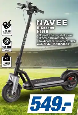 expert Techno Land NAVEE E-Scooter N65i II Angebot