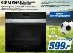 expert Techno Land SIEMENS Einbau-Backofen HB372G0S3 Angebot