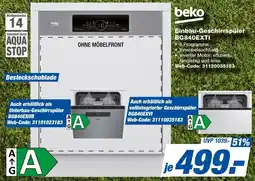 expert Techno Land beko Einbau-Geschirrspüler BG840EXTI Angebot