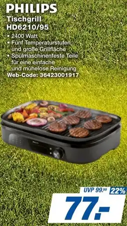 expert Techno Land PHILIPS Tischgrill HD6210/95 Angebot