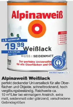 i&M Bauzentrum Alpinaweiß Weißlack Angebot