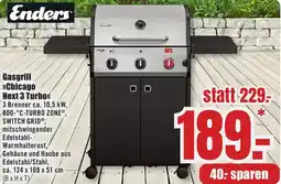 B1 Discount Baumarkt Enders Gasgrill Chicago Next 3 Turbo Angebot
