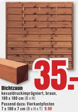 B1 Discount Baumarkt Dichtzaun Angebot