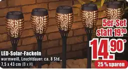 B1 Discount Baumarkt LED-Solar-Fackeln Angebot