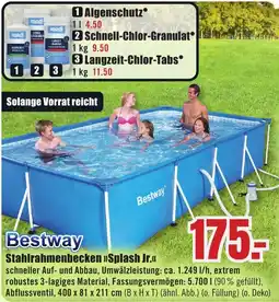 B1 Discount Baumarkt Bestway Stahlrahmenbecken Splash Jr. Angebot
