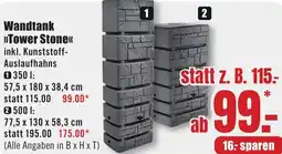 B1 Discount Baumarkt Wandtank Tower Stone Angebot