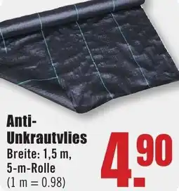 B1 Discount Baumarkt Anti-Unkrautvlies Angebot