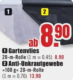 B1 Discount Baumarkt Gartenvlies Angebot