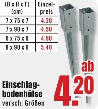 B1 Discount Baumarkt Einschlagbodenhülse Angebot