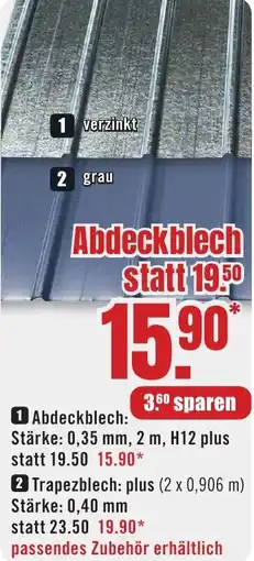 B1 Discount Baumarkt Abdeckblech Angebot