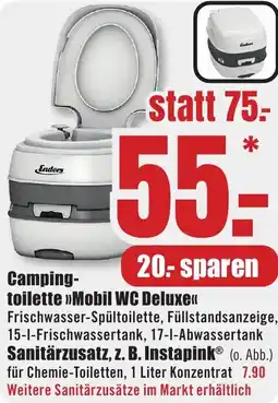 B1 Discount Baumarkt Enders Campingtoilette Mobil WC Deluxe Angebot