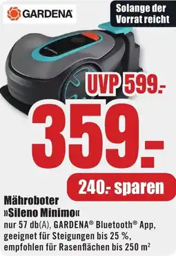 B1 Discount Baumarkt GARDENA Mähroboter Sileno Minimo Angebot