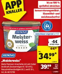 Hagebau RENOVO ,,Meisterweiss" Angebot