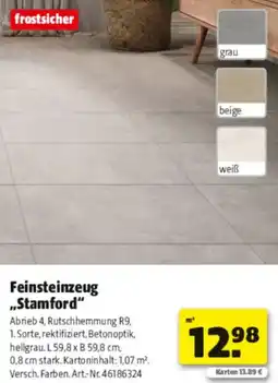 Hagebau Feinsteinzeug „Stamford" Angebot
