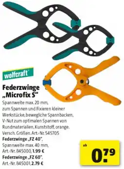 Hagebau Wolfcraft Federzwinge „Microfix S" Angebot