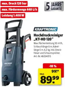 Hagebau KRAFTRONIC Hochdruckreiniger ,,KT-HD 120" Angebot