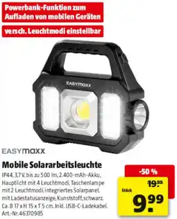 Hagebau EASYmaxx Mobile Solararbeitsleuchte Angebot