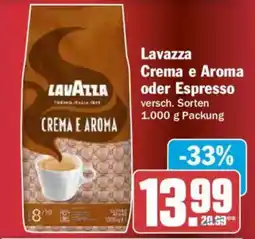 AEZ Lavazza Crema e Aroma oder Espresso Angebot