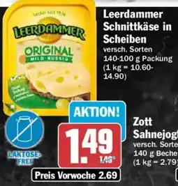 AEZ Leerdammer Schnittkäse in Scheiben Angebot