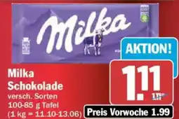 AEZ Milka Schokolade Angebot