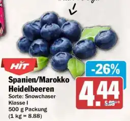 AEZ Spanien/Marokko Heidelbeeren Angebot