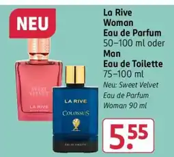 Rossmann La Rive Woman Eau de Parfum 50 – 100 ml oder Man Eau de Toilette 75 – 100 ml Angebot