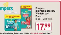 Rossmann Pampers Big Pack Baby-Dry Windeln oder Pants Angebot