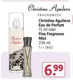 Rossmann Christina Aguilera Eau de Parfum 15 ml oder Fine Fragrance Mist 236 ml Angebot
