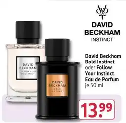 Rossmann David Beckham Bold Instinct oder Follow Your Instinct Eau de Parfum Angebot