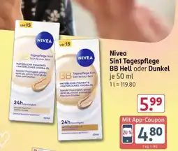 Rossmann Nivea 5in1 Tagespflege BB Hell oder Dunkel Angebot