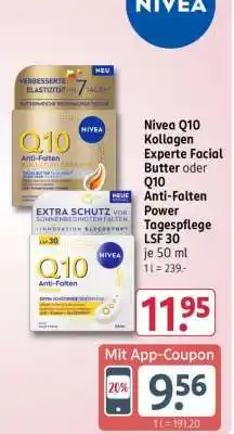 Rossmann Nivea Q10 Kollagen Experte Facial Butter oder Q10 Anti-Falten Power Tagespflege LSF 30 Angebot