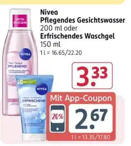 Rossmann Nivea Pflegendes Gesichtswasser 200 ml oder Erfrischendes Waschgel 150 ml Angebot