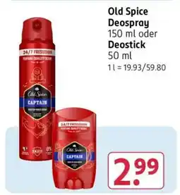 Rossmann Old Spice Deospray Angebot