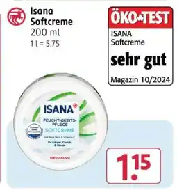 Rossmann ISANA Softcreme Angebot