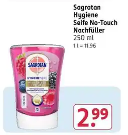 Rossmann Sagrotan Hygiene Seife No-Touch Nachfüller Angebot