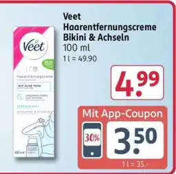Rossmann Veet Haarentfernungscreme Bikini + Achseln Angebot