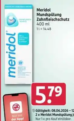 Rossmann Meridol Mundspülung Zahnfleischschutz Angebot