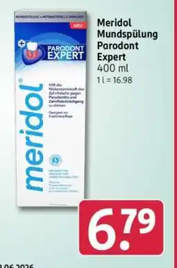 Rossmann Meridol Mundspülung Parodont Expert Angebot