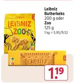 Rossmann Leibniz Butterkeks 200 g oder Zoo 125 g Angebot